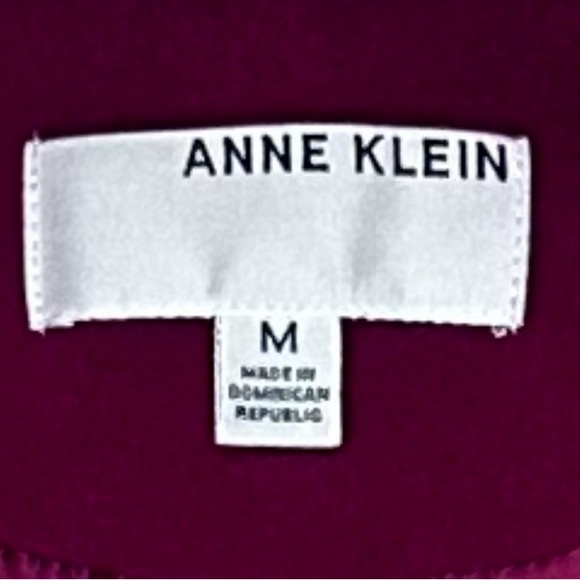 Anne Klein Burgundy Double Breasted PeaCoat Size M - Picture 4 of 5